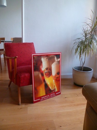 Biere amstel plaque tole - biere,