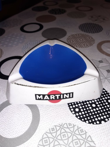 Cendrier martini blanc bleu - cendrier,