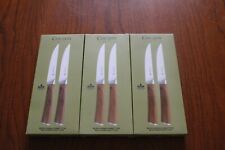 NEUF / LOT DE 6 COUTEAUX A STEAK COUZON  / LAME ACIER (11.5CM) - ACACIA