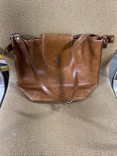 Sac main vintage cuir - main, marron