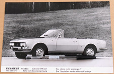 PEUGEOT 504 CABRIOLET PININFARINA Photo Foto Presse Originale *Brochure Prospekt
