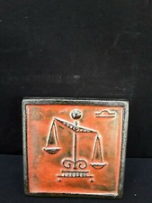 Carreau Carrelage Faience Signe Astral Balance Tiles Earthenware Azulejos Déco 