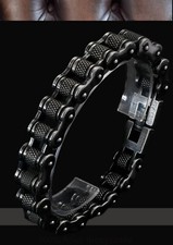 Bracelet Chaîne de Moto en Acier d'Inspiration Vintage