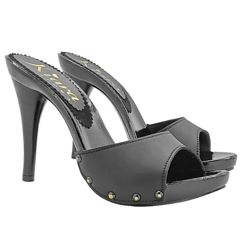 Mule noir avec - noir, bande