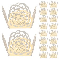  100 pcs tasses de bonbons au chocolat rose creuse en chocolat pour emballage au