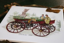 Vintage dessous de plat faïence de Villeroy & Boch Daimler 1886 doré à l'or fin