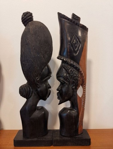 Déco statuette couple tête - statuette,