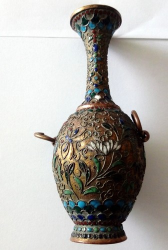 Ancien petit vase cuivre en - vase,