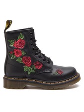 Dr.Martens 1460 Vonda Floral, Rangers en Cuir avec des Fleurs
