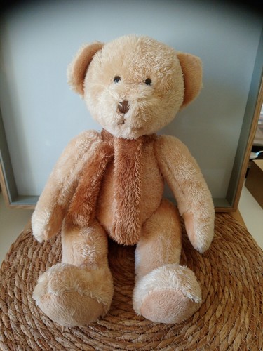 Peluche doudou ours - , assis