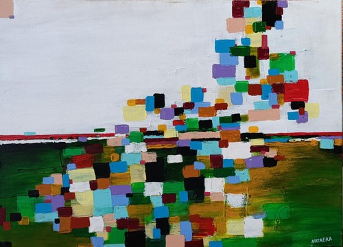 Peinture abstraite acrylique - peinture,
