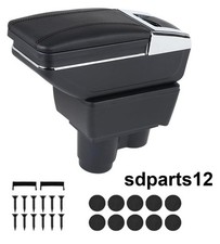 Accoudoir Central Simili Cuir Noir / Chrome + Rangement pour Dacia Duster 2