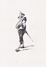 Masque De Costume Pulcinella Commedia Dell'arte Dessin De Théâtre Fonds 1870
