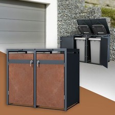 Abri poubelle au 2 portes