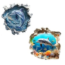 Lot de 2 stickers muraux 3D