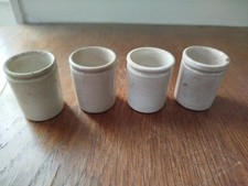 sarreguemines u c Ancien Lot Pots A Crème Confiture XIX Ème