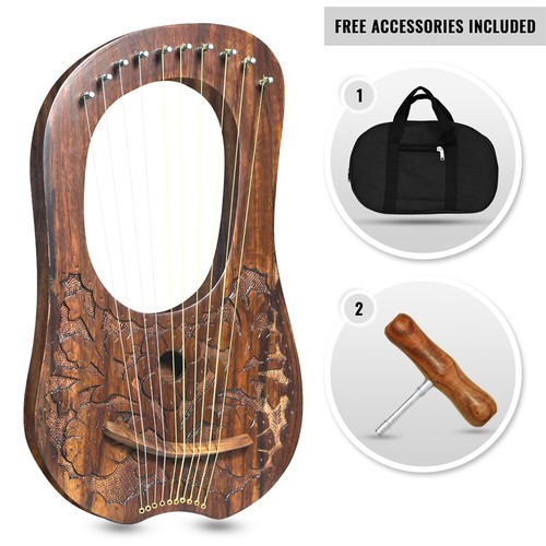 Lyre harp metal - lyre, strings-