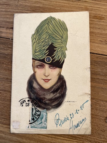 Cpa nanni jolie femme chapeau - jolie,