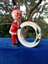 Vintage 4" Wooden Santa Claus