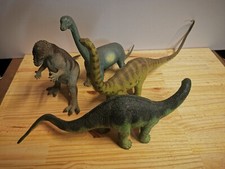 Jouets Lot De 4 Dinosaures Plastique Apatosaurus 1988 Diplodocus Brachiosaurus