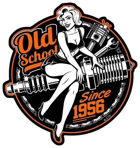 Sticker pin vintage old - up,