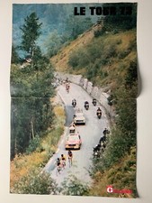POSTER ENCART MIROIR DU CYCLISME - TOUR DE FRANCE 1973 BAS DU COL DU TELEGRAPHE