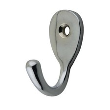 Patère porte-serviette en laiton chromé - 1 crochet DCG