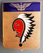 Insigne Aéronavale ESCADRILLE 10 S Courtois 1950 ORIGINAL Marine Indian Head SUP