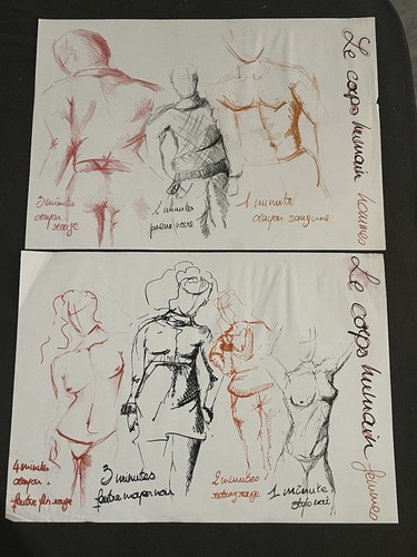 Lot dessins originaux croquis - dessins,