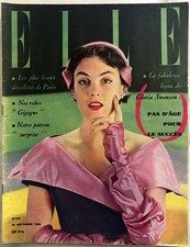 ELLE Magazine n° 252 du 25 Septembre 1950 ancienne revue de mode couture femme