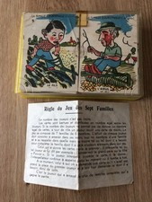 Très Ancien jeu 7 familles métiers Cartes carton dans sa boite avec la règle