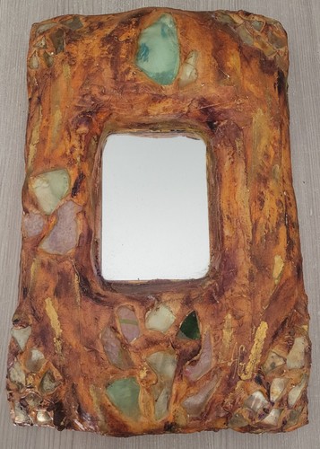 Ancien miroir plâtre et - miroir,