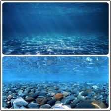 Auto Adhésif 3D Aquarium Fond Autocollant HD Aquarium Paysage Décoration