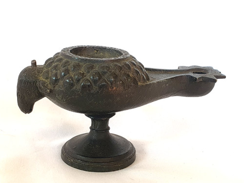 Antique bronze lampe - bronze, huile