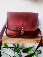 Femmes Raffiné Chèvre Cuir Bandoulière Neuf Messager Sacs à Main Marron Sac