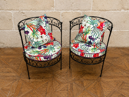 Paire fauteuils vintage en - fauteuils,