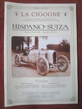 REVUE LA CIGOGNE HISPANO SUIZA PRODUCTION AUTOMOBILE AERONAUTIQUE MOTONAUTIQUE