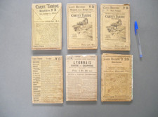 (Lot) 6 Cartes TARIDE pour Cyclistes et Automobiles - France - Carte Routière