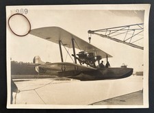Photographie aviation Avion hydravion BLANCHARD HI B3 ? Grue Levage