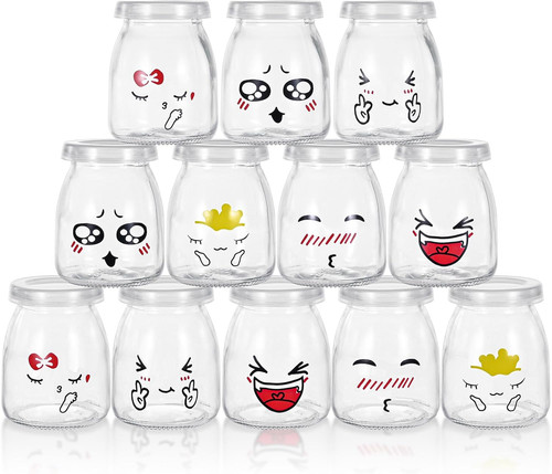 Lot pots yaourt avec - lot, 12