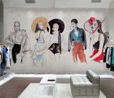 Papier peint 3D cool fille