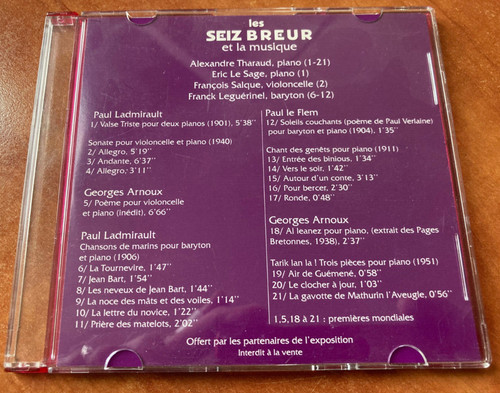 Musique seiz breur - cd,