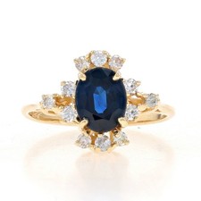 Bague En Saphir Et Diamant En