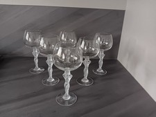 6 Verres  à Vin Rouge  Bacchus en Cristal de Bayel Modèle Vénus