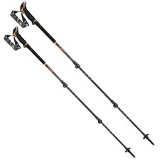 Leki Sherpa Clair Marche Nordique Bâtons Télescopique Stocks de Noir Neuf