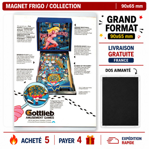 Magnet frigo flipper pink - magnet,