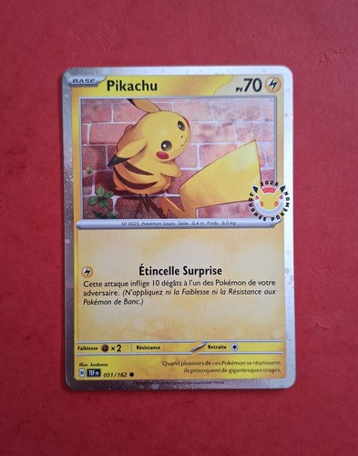 Carte pokemon pikachu 162 - pokemon, 51/162
