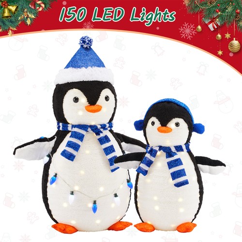 Piece lighted penguin family - 2-piece,