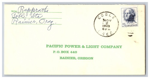 1963 postmark cover globe - postmark,