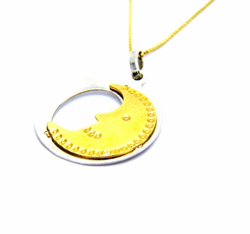 Collier jaune blanc 18kt - or,